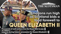 Thousands gather along the Royal Mile in Edinburgh to bid farewell to Queen Elizabeth