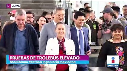 Sheinbaum encabeza inicio de pruebas operativas del Trolebús elevado