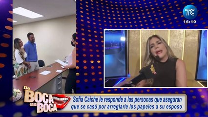¿Sofía Caiche y su pareja se casaron por papeles más que por amor?