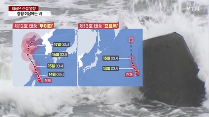 [날씨] 중북부 구름 많음, 충청 이남 비...태풍 '무이파' 중국으로 / YTN