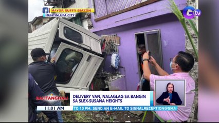 Delivery van, nalaglag sa bangin sa SLEX-Susana Heights | BT