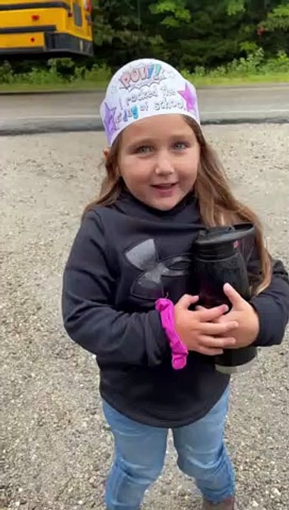 Goofy Girl Forgets Her Backpack