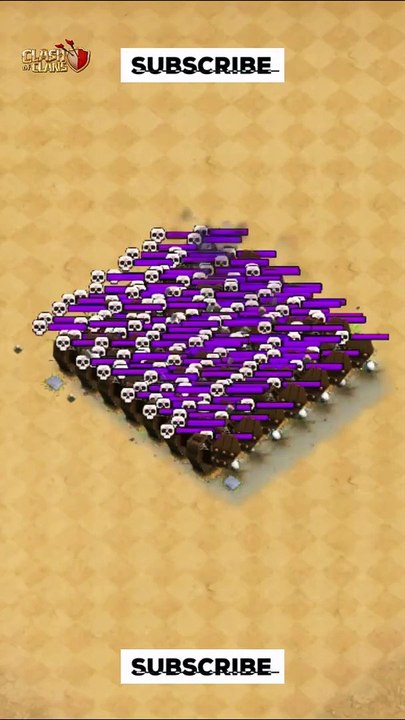 Skeletons Traps vs Skeleton spells - FIRE BOMB COC - Clash of Clans