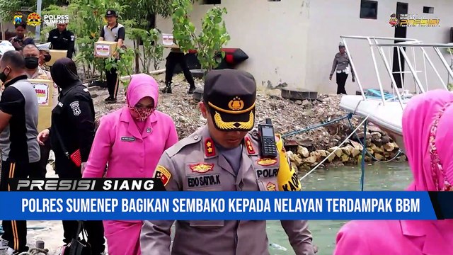 Polres Sumenep Berikan Bantuan Sembako Kepada Nelayan Terdampak Kenaikan Harga BBM
