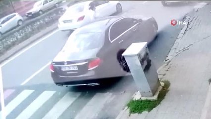 Yayaya çarpan sürücü böyle kaçtı