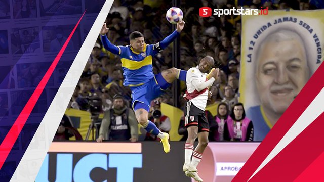 Horor! Marcos Rojo Tendang Kepala Lawan di Laga Boca Juniors vs River Plate