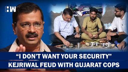 "Take Back Your Security":On Way To Dinner At Autorickshaw Driver's House,Kejriwal Vs Gujarat Police