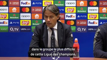 Groupe C - Inzaghi : "Nous sommes dans le groupe le plus difficile de cette Ligue des champions"