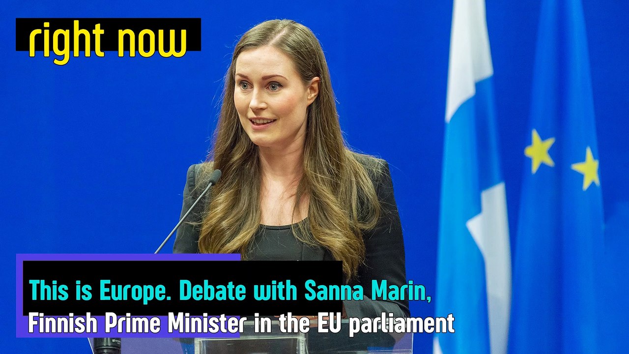 LIVE - Sanna Marin, Finnish Prime Minister in the EU parliament. Debate - This is Europe.