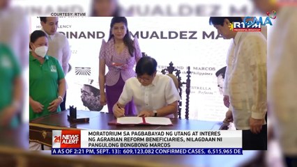 Moratorium sa pagbabayad ng utang at interes ng Agrarian Reform beneficiaries, nilagdaan ni Pangulong Bongbong Marcos | 24 Oras News Alert