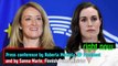 LIVE - Roberta Metsola, EP President and by Sanna Marin, Finnish Prime Minister hold a Press conference.