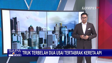 Download Video: Truk Bermuatan Pupuk Terbelah Dua Usai Tertabrak Kereta Api, Sopir Alami Luka Ringan