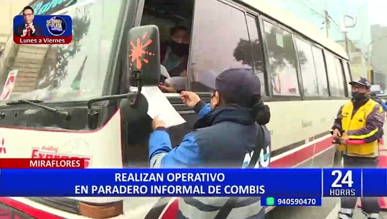 Municipalidad de Miraflores realizó operativo contra combis informales