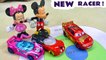 Disney Mickey and Minnie Mouse race against Cars Lightning McQueen Cartoon for Kids and Children