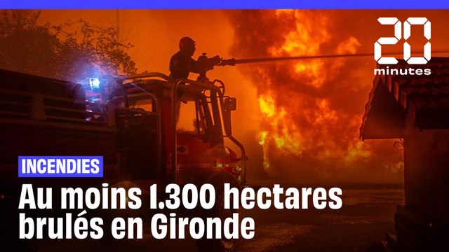 Gironde : Un nouvel incendie brûle 1.300 hectares de forêt