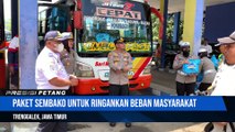 Polres Trenggalek Bagikan Bantuan Sosial Kepada Sopir Bus Sebagai Wujud Empati & Kepedulian Polri