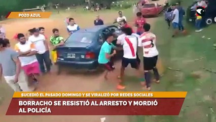 Borracho se resistió al arresto y mordió al policía