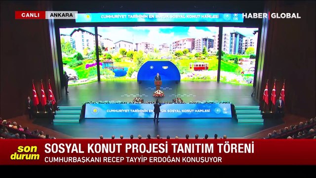 Cumhurbaşkanı Erdoğan, sosyal konut projesini açıkladı