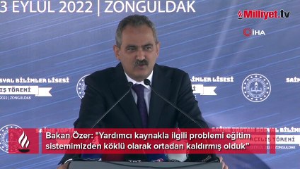 Bakan Özer: Yardımcı kaynakla ilgili problemi, eğitim sistemimizden köklü olarak kaldırdık