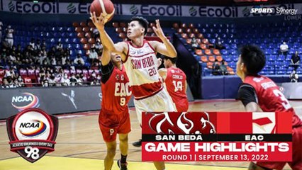 NCAA Season 98 | Game Highlights: San Beda vs EAC | Men's Basketball Round 1