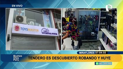 Miraflores:  Tendero   asalta tienda de juguetes y se lleva varios ‘Funkos’ en su mochila