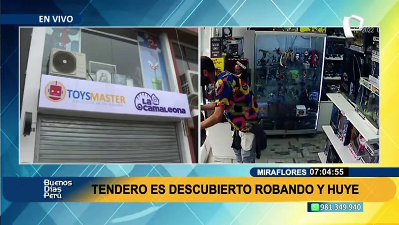 Miraflores:  Tendero   asalta tienda de juguetes y se lleva varios ‘Funkos’ en su mochila