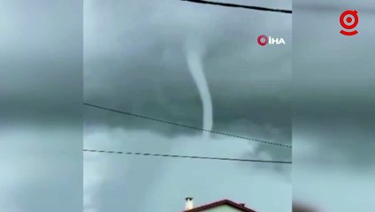 Beykoz’da denizde su hortumu oluştu