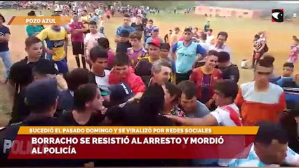 Borracho se resistió al arresto y mordió al policía