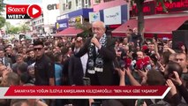 Sakarya'da yoğun ilgiyle karşılaşan Kılıçdaroğlu meydanda toplanan kalabalığa seslendi: Ben halk gibi yaşarım