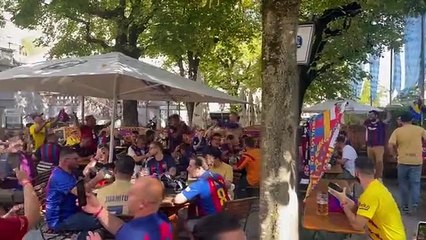 Más cánticos del Barça en Múnich / FERRAN MARTINEZ