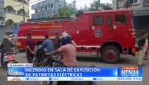 8 personas murieron en un incendio en una tienda de motocicletas eléctricas en India