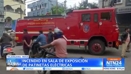 8 personas murieron en un incendio en una tienda de motocicletas eléctricas en India