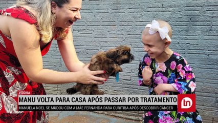 Menina de Apucarana volta para casa após passar por tratamento de câncer