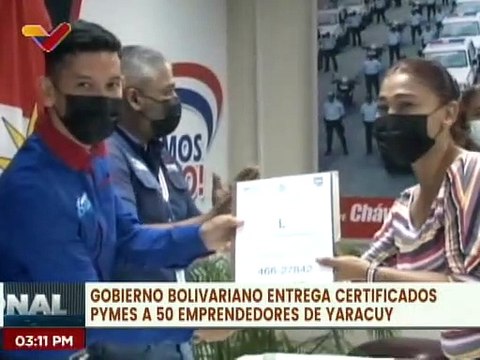 Yaracuy | Un total de 50 emprendedores reciben certificado Pymes para el nuevo modelo económico