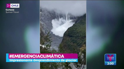 Captan desprendimiento de glaciar en Chile