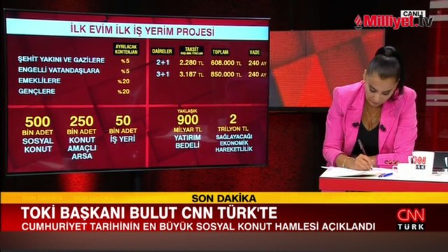 TOKİ Başkanı Ömer Bulut canlı yayında Sosyal Konut Projesi'nin detaylarını anlattı