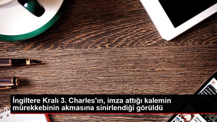 Deftere yanlış tarih atan Kral Charles kaleme sinirlendi: Lanet şeye tahammül edemiyorum