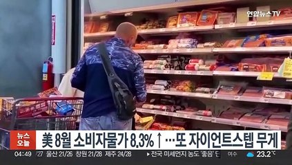 美 8월 소비자물가 8.3%↑…또 자이언트스텝 무게