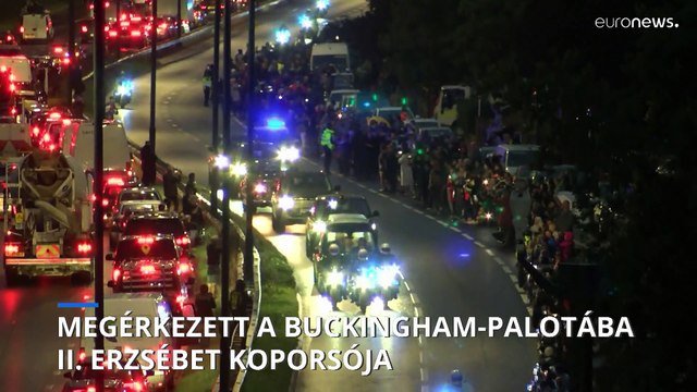 Megérkezett a Buckingham-palotába II. Erzsébet királynő koporsója