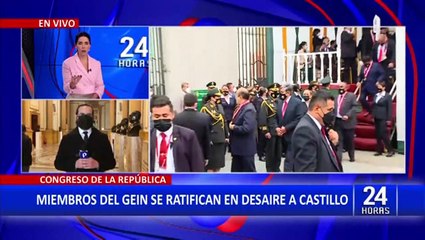 José Williams responde al saludo del presidente  Pedro Castillo