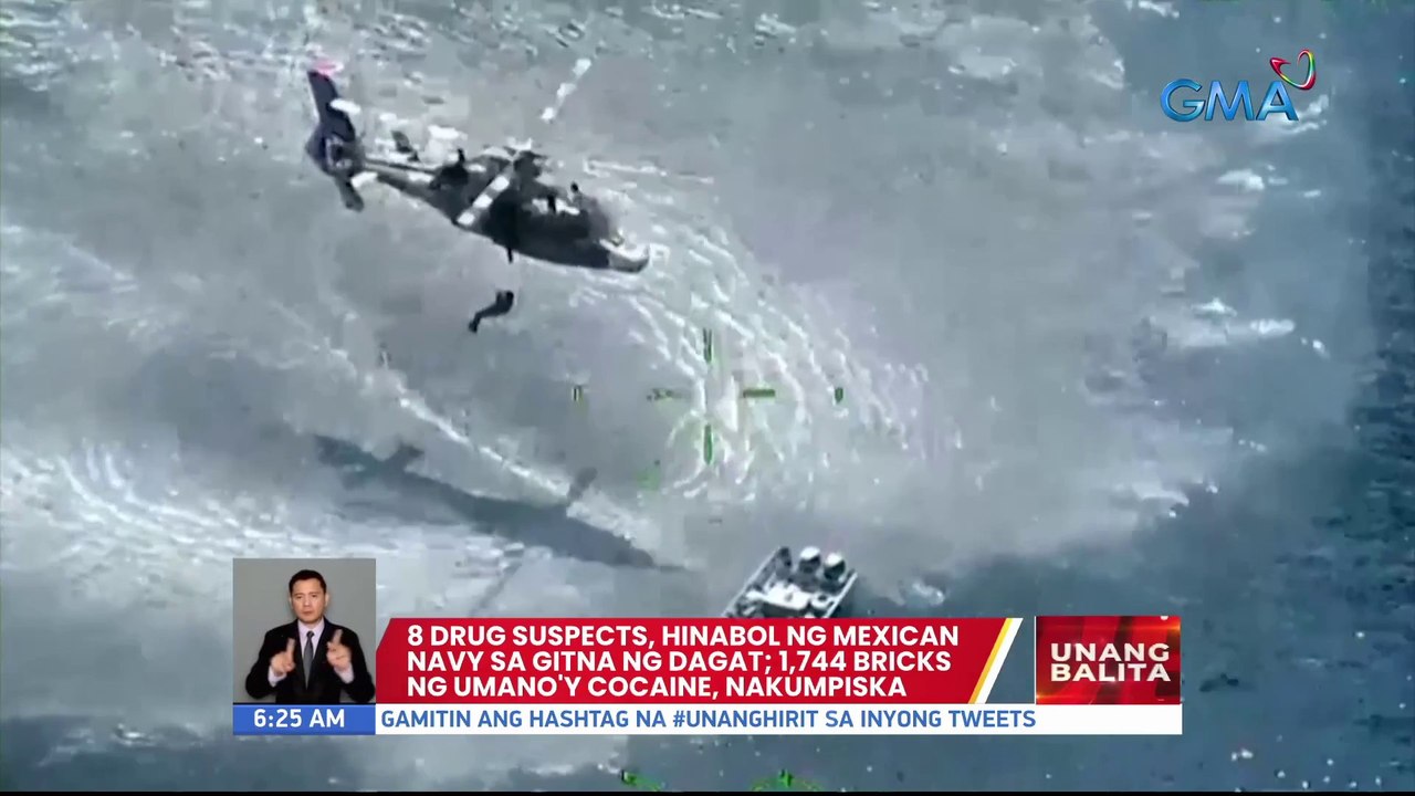 8 drug suspects, hinabol ng Mexican Navy sa gitna ng dapat; 1,744 bricks ng umano'y cocaine, nakumpiska | UB