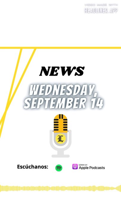 News Wednesday 20 september