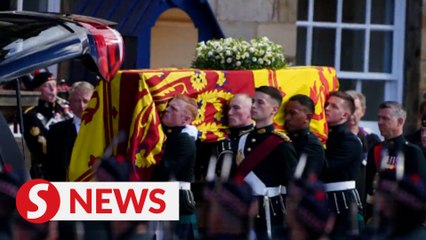 下载视频: Queen Elizabeth’s coffin arrives in London from Scotland