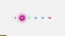 Neomorphism Social Media Icons Hover Effect Using HTML & CSS
