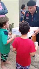 Boy Surprised With Special Gift From Officers