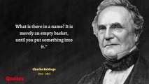 Charles Babbage Quotes || motivational quotes Deep Quotes