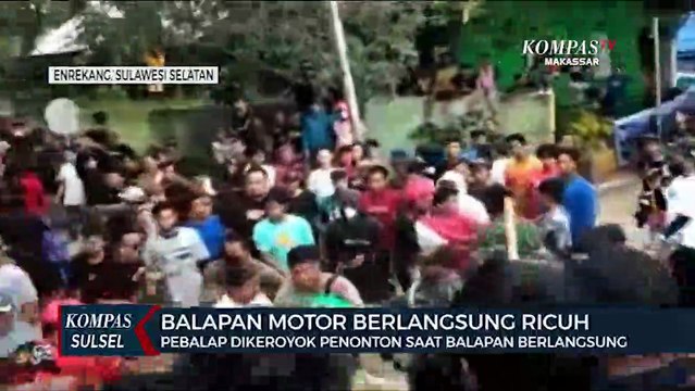 Pebalap Dikeroyok Penonton Saat Balapan Berlangsung
