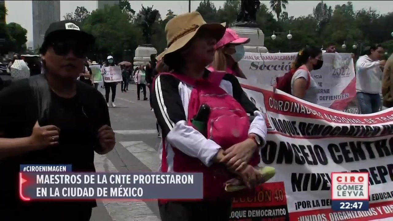Maestros de la CNTE protestaron en CDMX