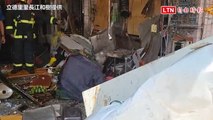 台中大里民宅離奇氣爆玻璃全碎 無人傷亡調查中(立德里里長江和樹提供)
