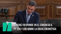 Sánchez responde en el Congreso a PP, Vox y ERC sobre la crisis energética